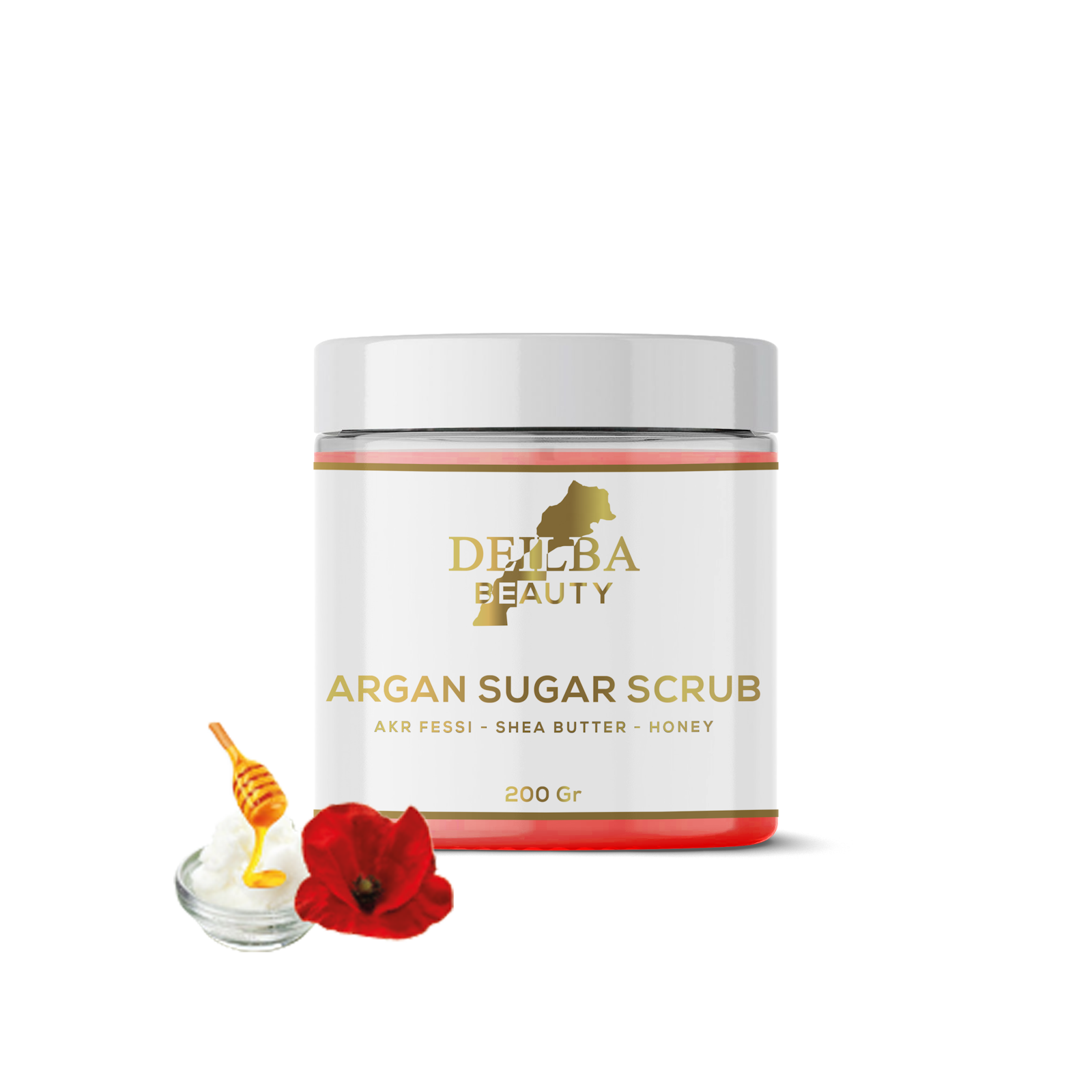 Argan Suiker Scrub – met Aker Fassi, Shea Butter en Honing
