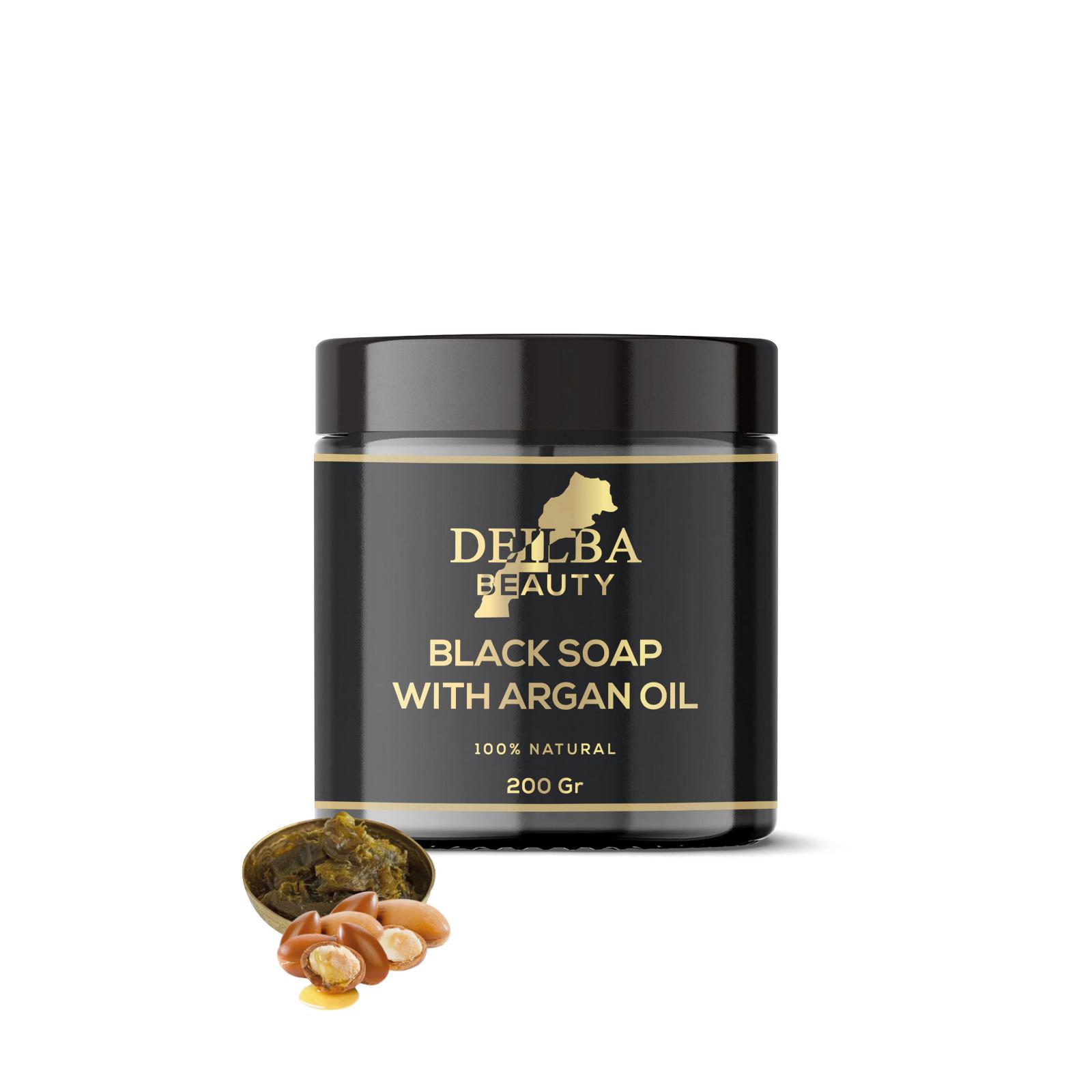 Traditionele Marokkaanse zeep /Black soap / Sabon Beldi met arganolie voor de Marokkaanse hammam